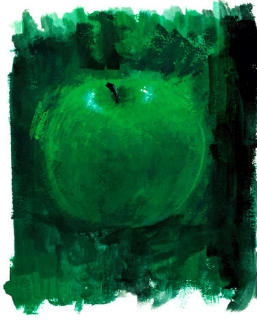 gouache apple