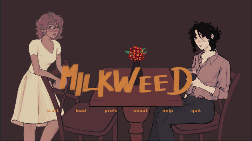 opening screen for 'Milkweed' (WIP game)