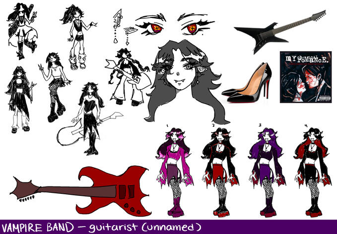 concept art for vampire guitarist